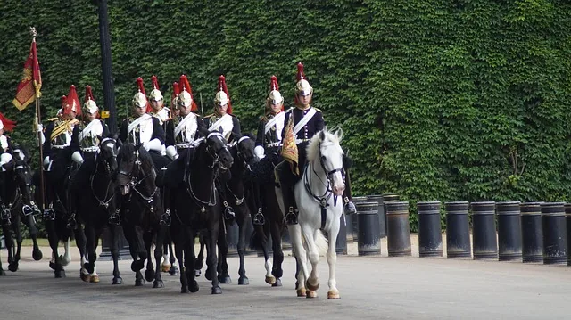 changing of the guard, die mall, london, wachwechsel, horse body guard, großbritannien, horseguards, historisch
