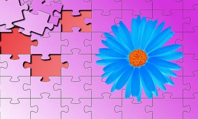 puzzle, groß-und kleinschreibung nervt, natur, textur, geometrie, farbe, blume