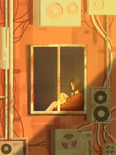 mädchen, frau, sitzung, lesen, weiblich, porträt, malen