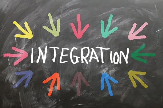 integration, imigration, passen, zusammensetzen, pfeile, bunt, migration, tafel, schrift, kreide, integration, integration, integration, integration, integration, migration