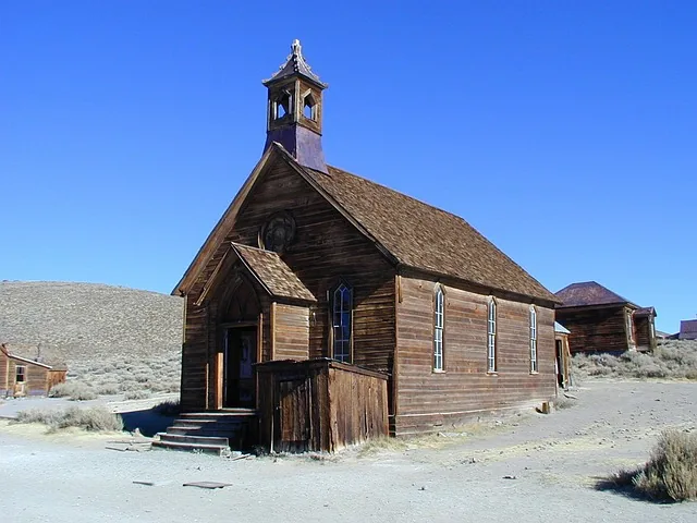 kirche, gebäude, bodie, kalifornien, goldgräberstadt, geisterstadt