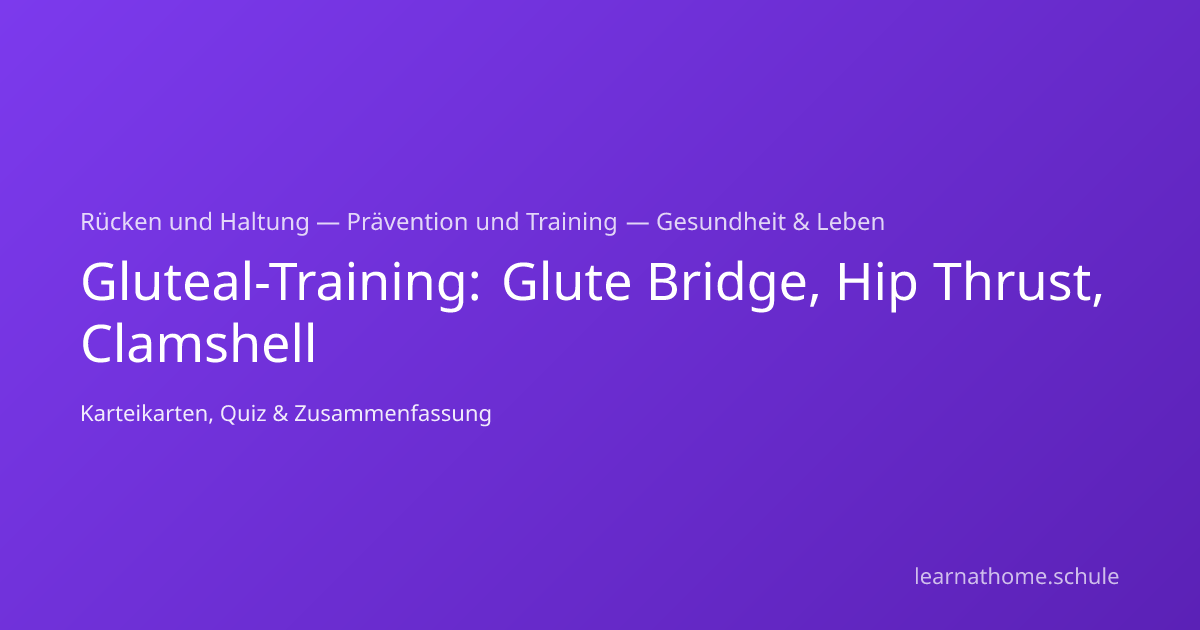 Gluteal-Training: Glute Bridge, Hip Thrust, Clamshell einfach erklärt ...